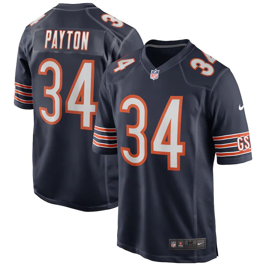 Men Chicago Bears #34 Walter Payton Nike Navy Game Retired Player NFL Jersey